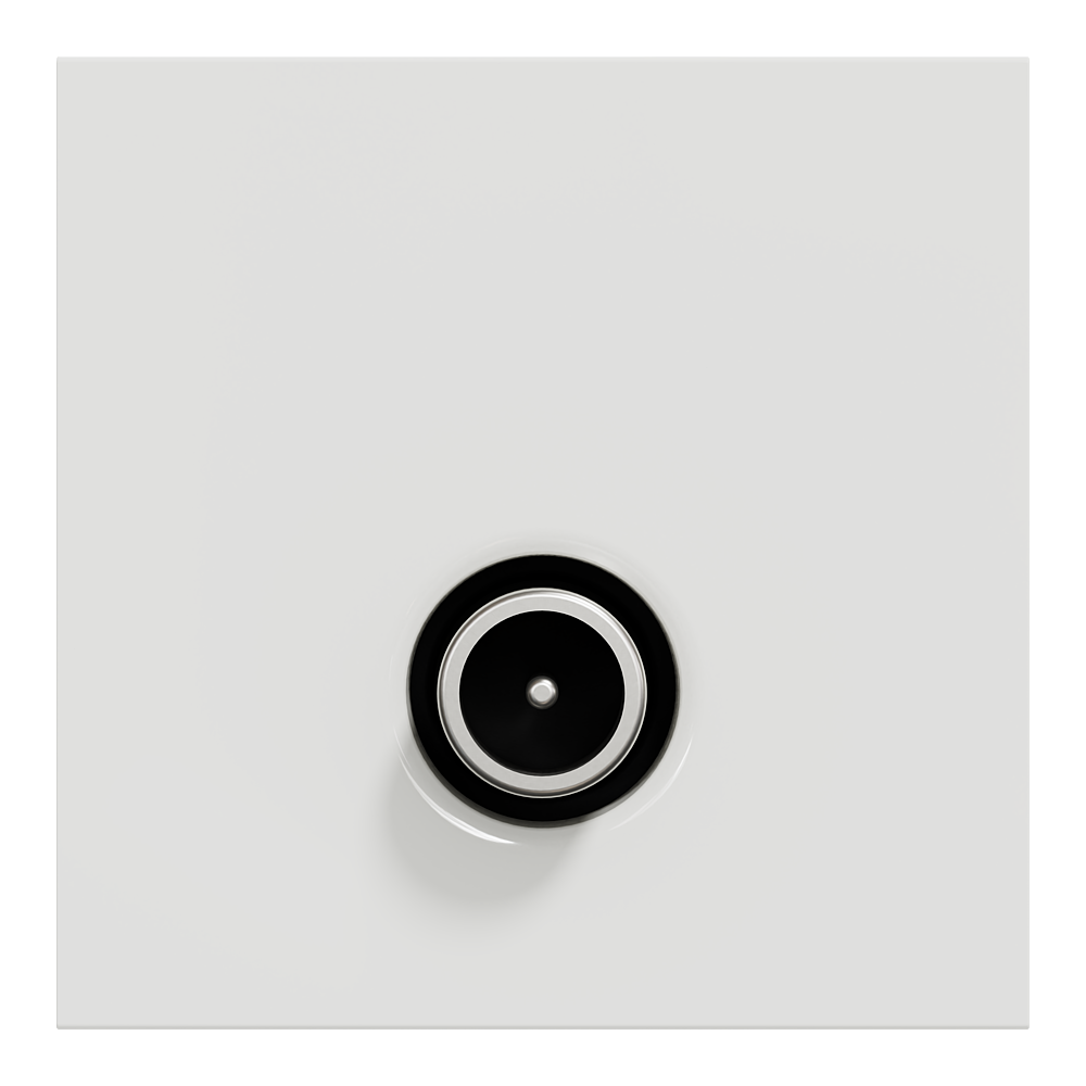 Prise TV mâle individ 2m Blanc